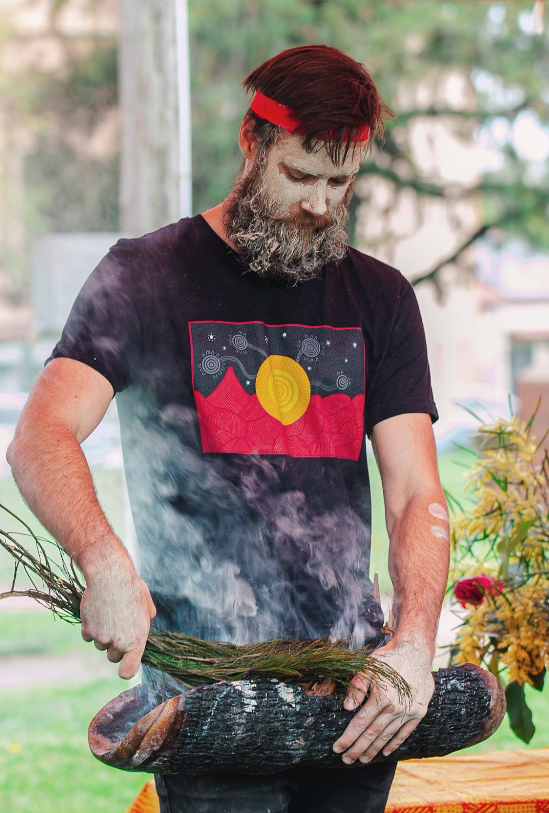 Empowered Aboriginal Flag Mens Short Sleeve