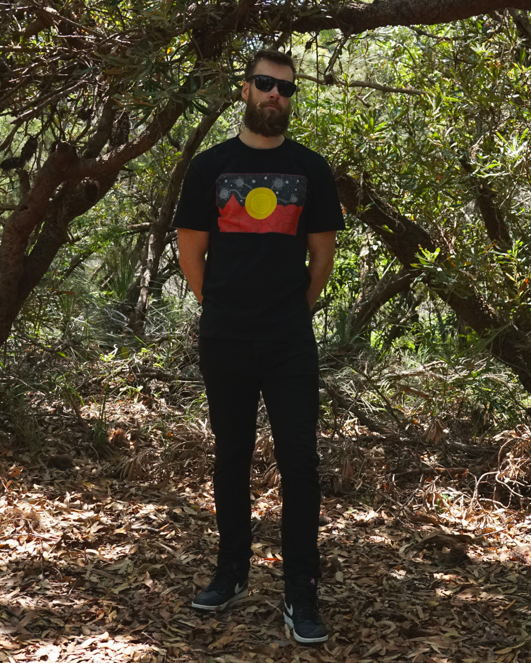 Empowered Aboriginal Flag Mens Short Sleeve