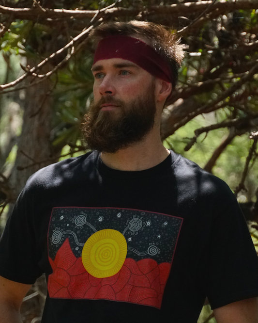 Empowered Aboriginal Flag Mens Short Sleeve