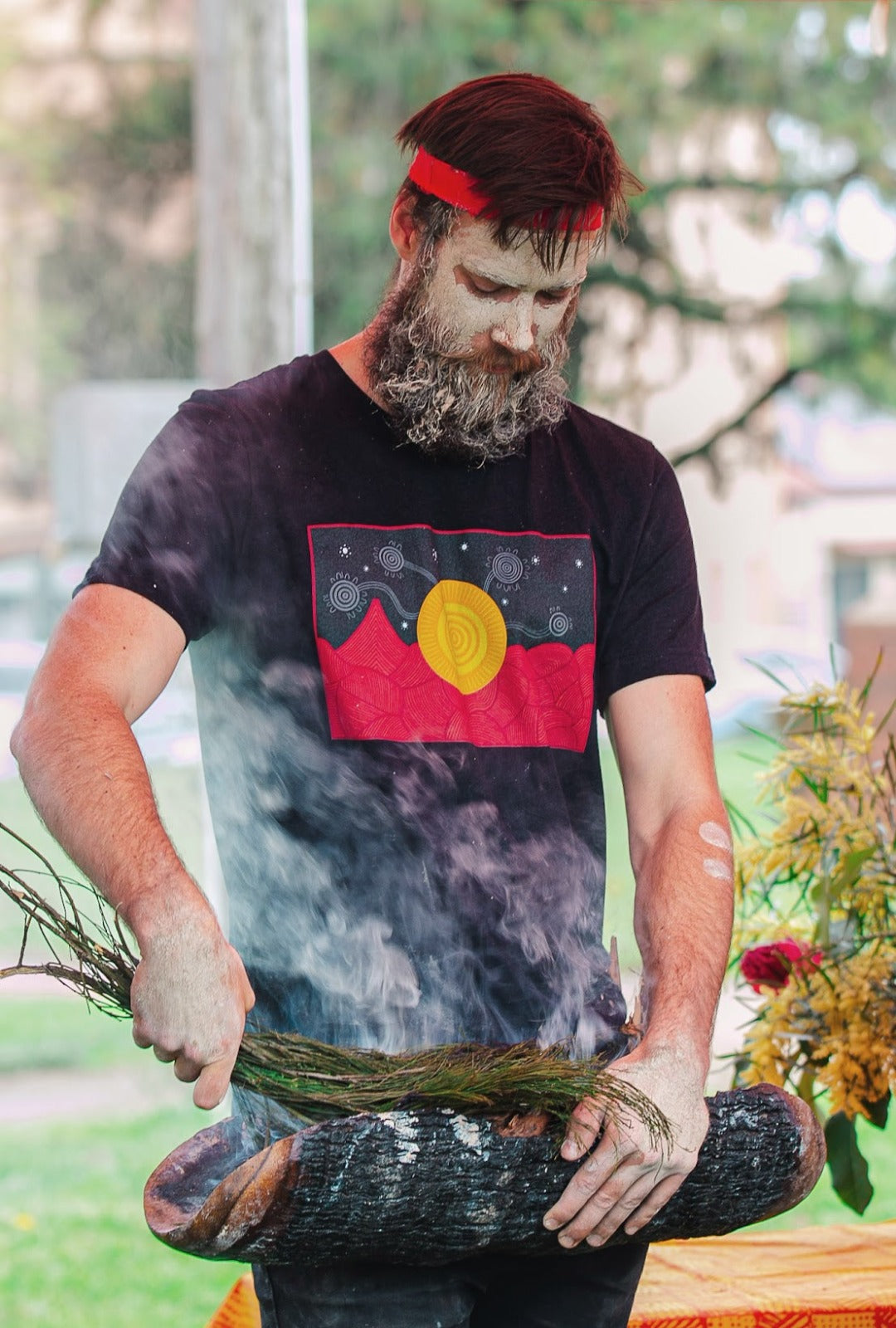 Empowered Aboriginal Flag Mens Short Sleeve